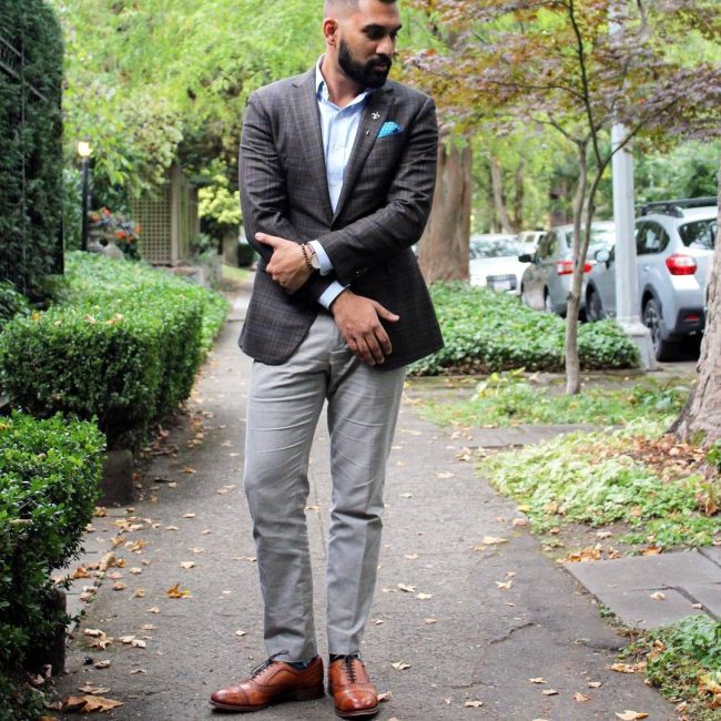 5 Cloud Gray Pants and Anchor Gray Jacket Suit