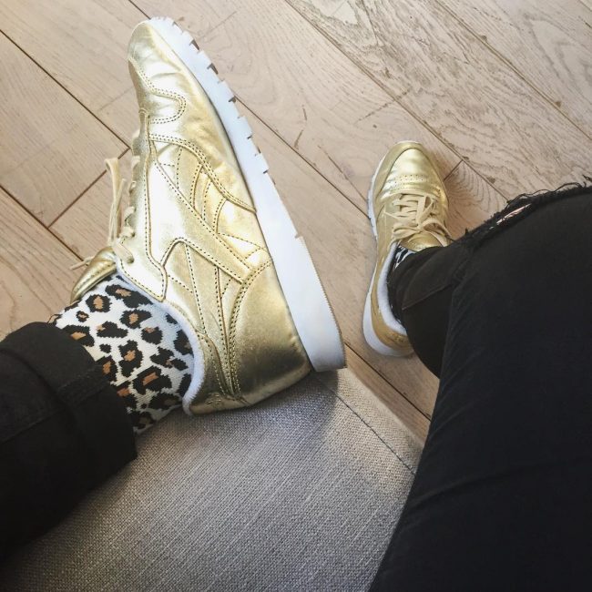 2 Silver Gold Sneakers