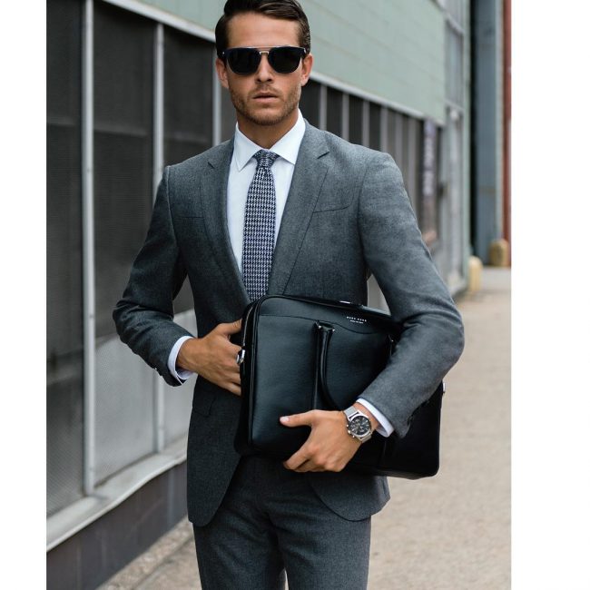 6 Structured Gray Wool Suit