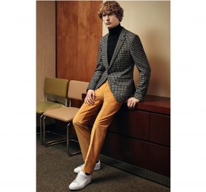 8 Brown Pants & Gray Tweed Blazer
