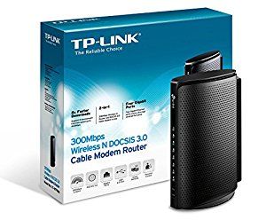 TP-Link N300 DOCSIS 3.0 (8x4) Wireless Wi-Fi Cable Modem Router, Certified for...