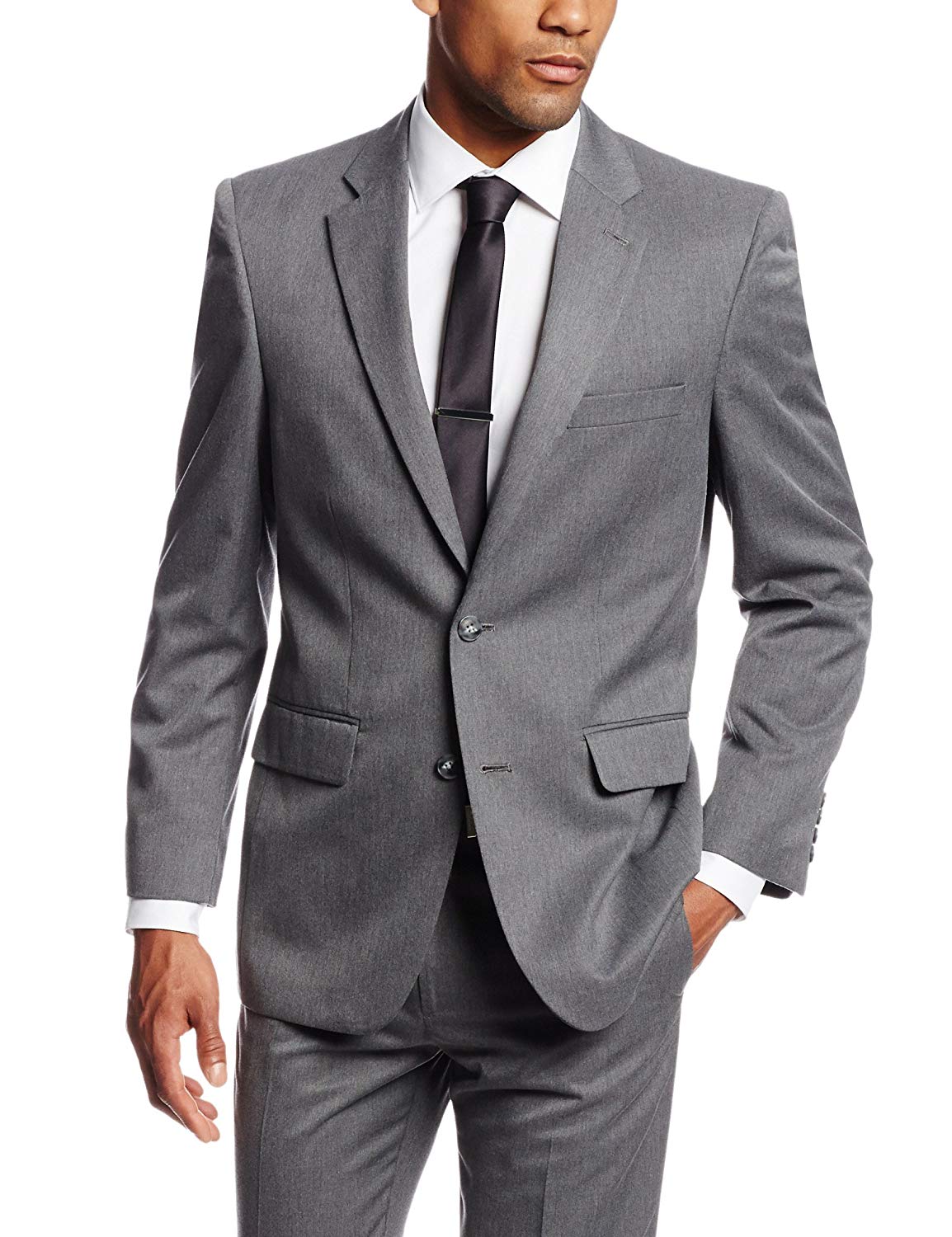 Haggar Men's Gabardine Tailored-Fit Two-Button Side-Vent Suit-Separate Jacket