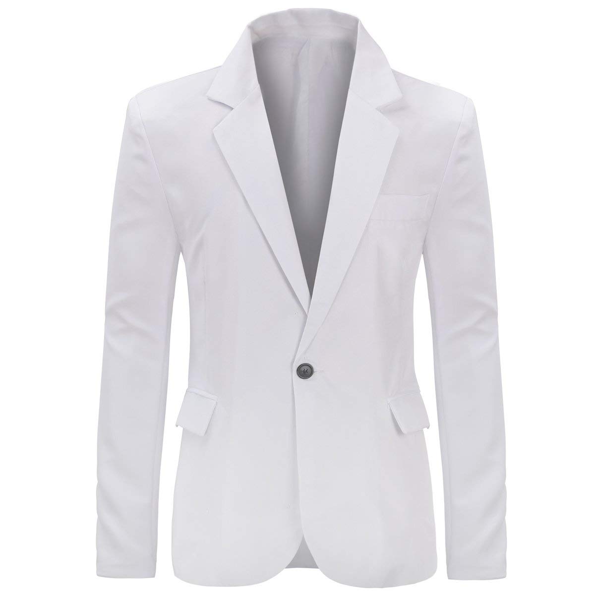 YUNCLOS Men's Slim Fit Casual One Button Notched Lapel Blazer Jacket