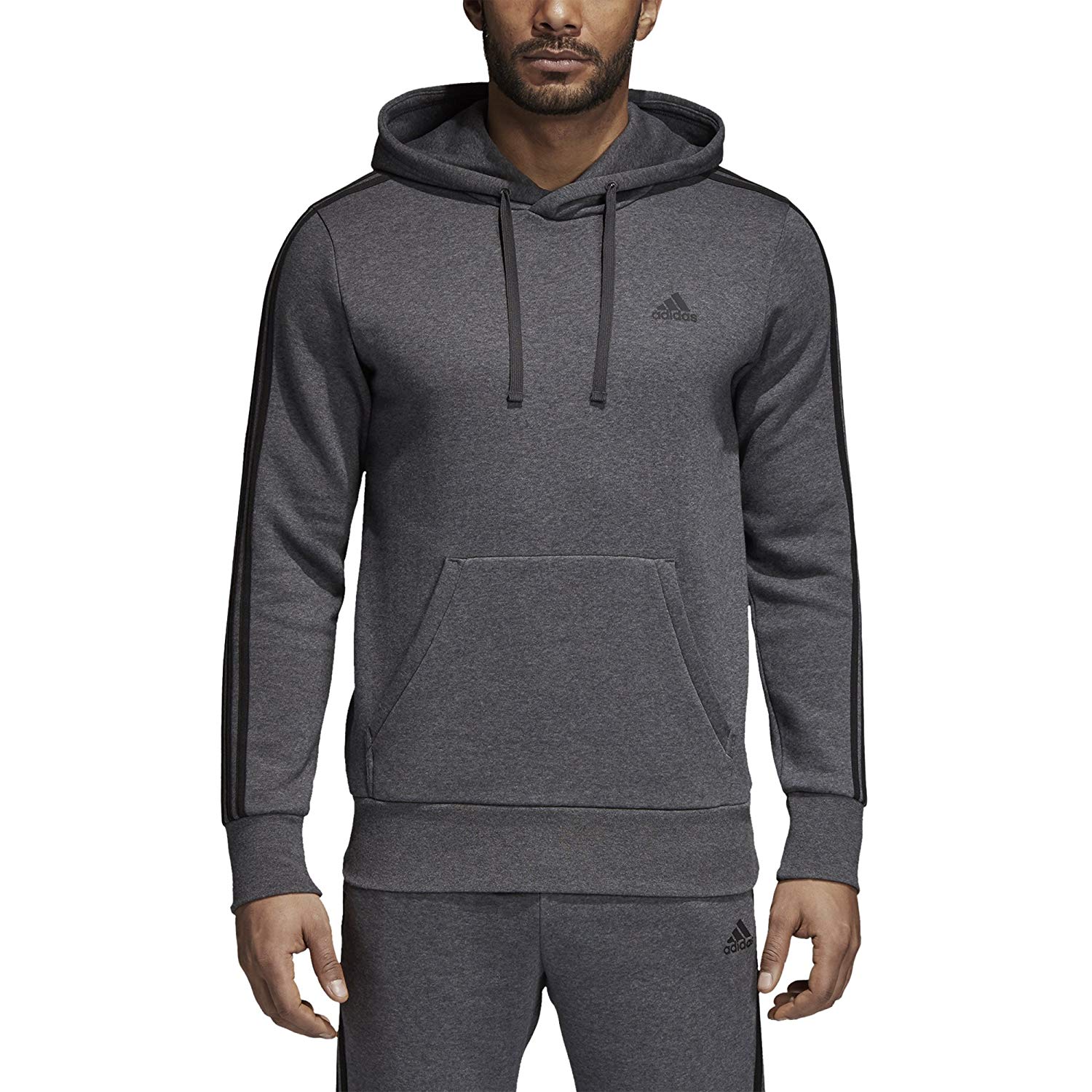adidas Men's Essentials 3-Stripe Pullover Hoodie