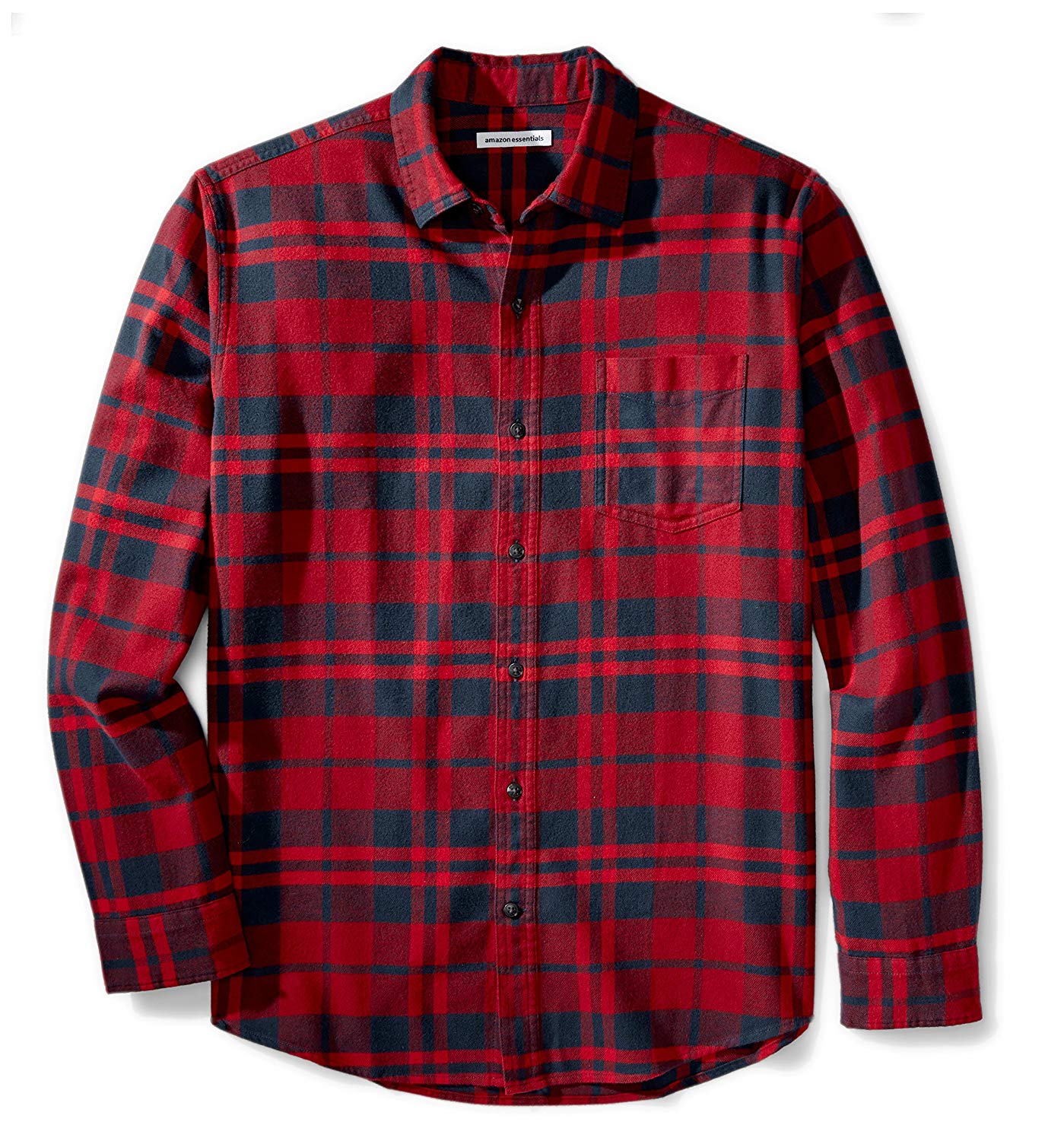 Amazon Essentials Men's Regular-Fit Long-Sleeve Plaid Flannel Shirt